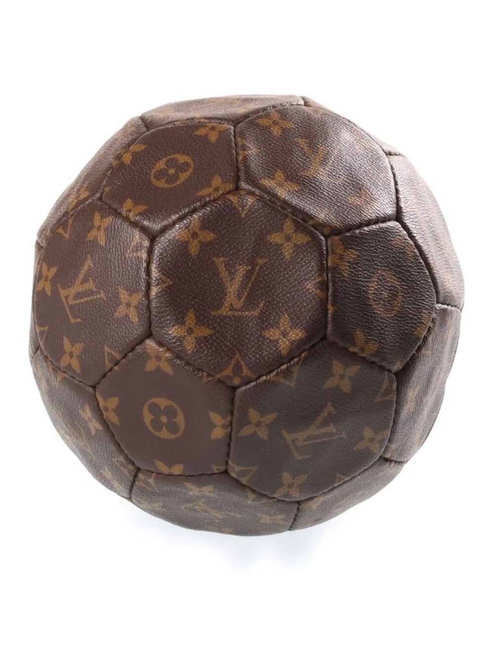Louis Vuitton World Cup Commemoration Soccer Ball Brown Leather
